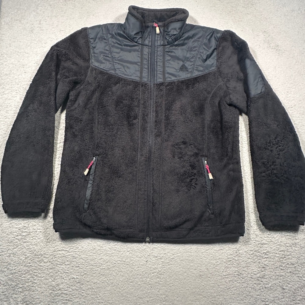 Vintage Nike ACG Fleece Jacket Womens L Black Sherpa Full Zip Y2K Gorpcore